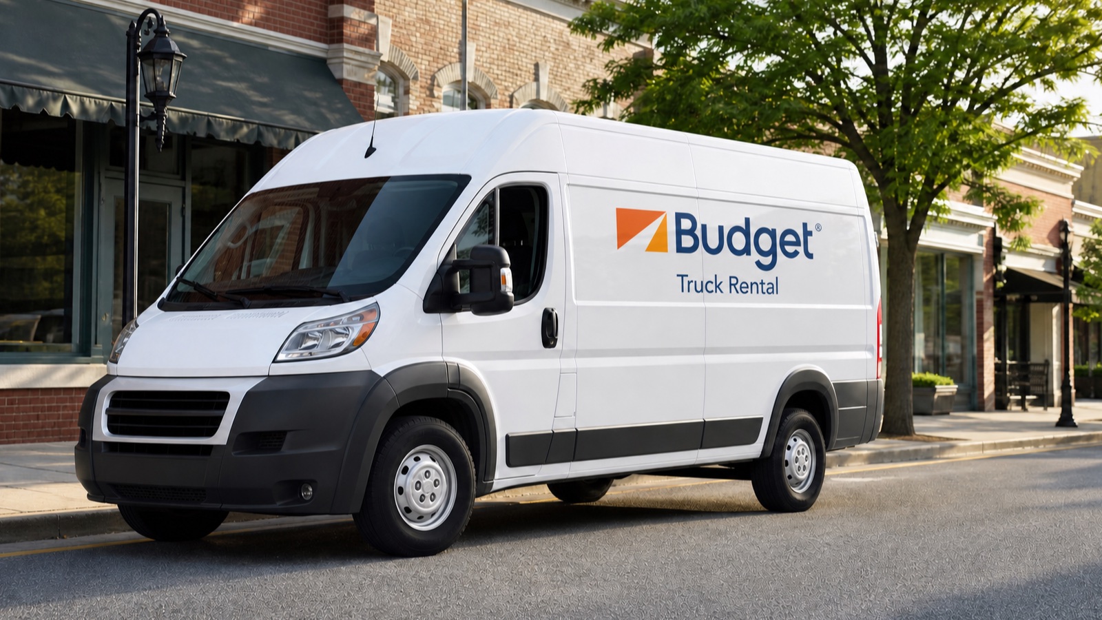 Budget Truck-branded cargo van available through AntVal Rentals in South Jersey
